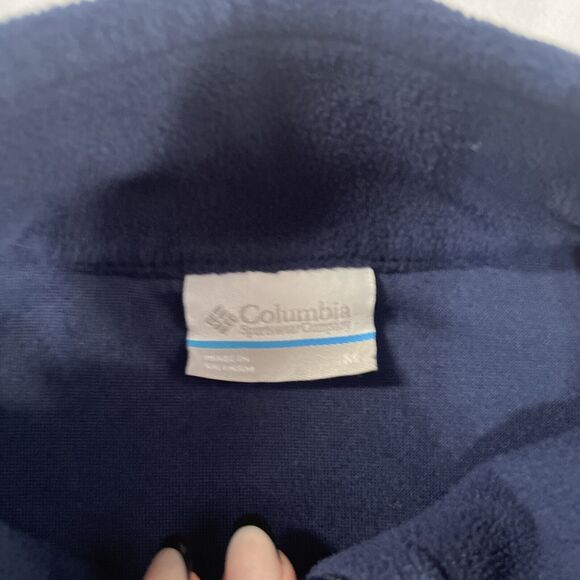 Men’s Medium Navy Half Zip Columbia Pullover Fleece - Picture 8 of 11
